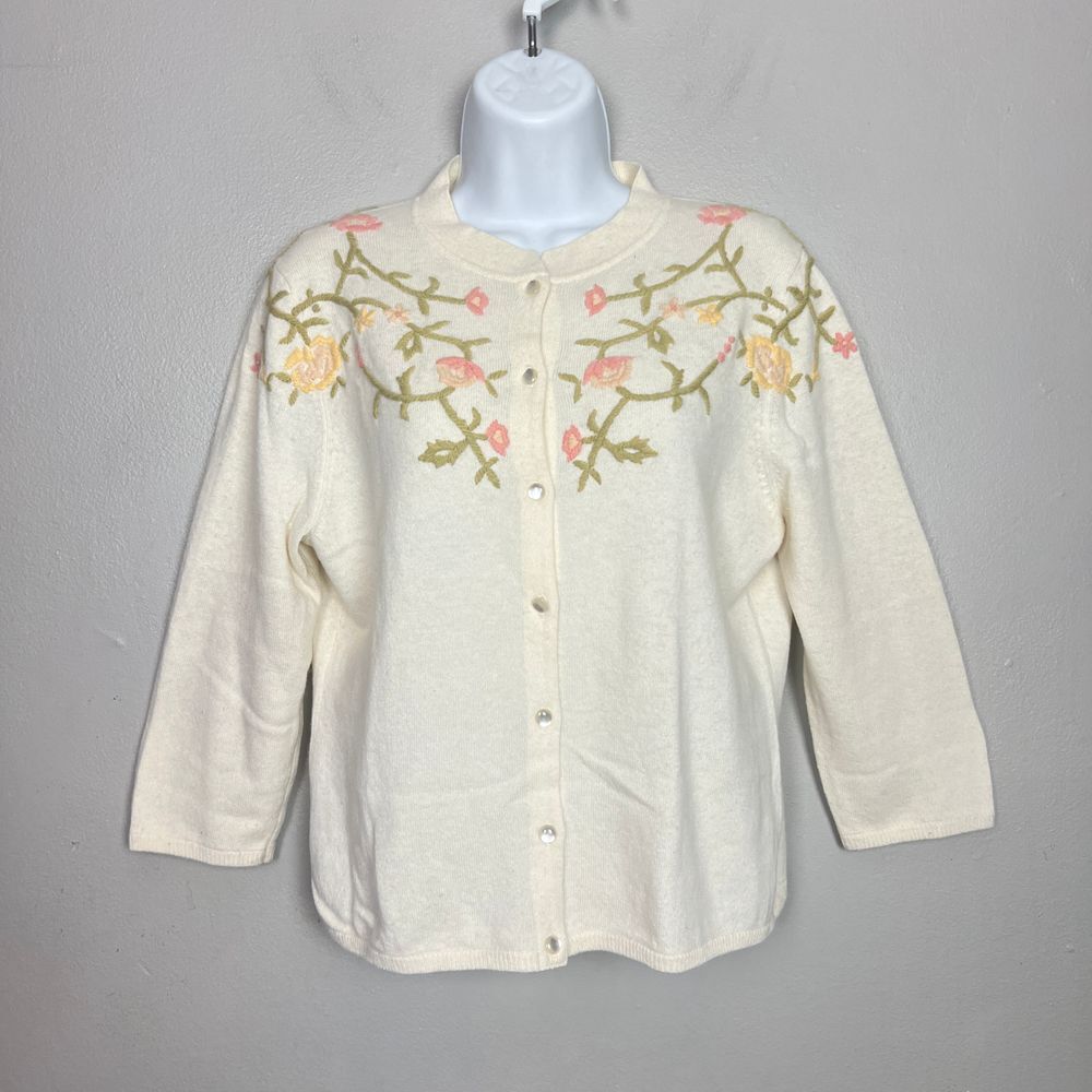 Context  Ivory Cardigan embroidered Sweater‎ PL